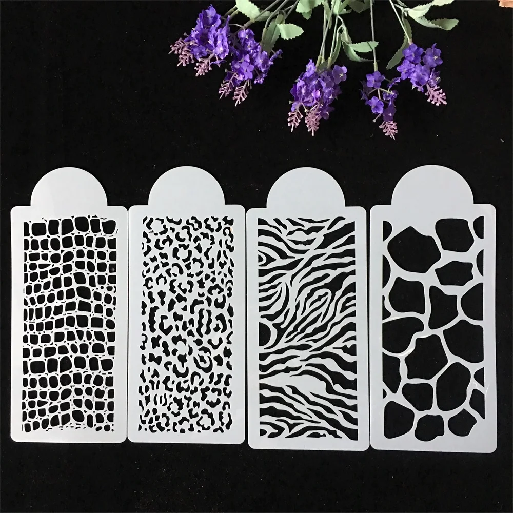 

New 4Pcs/Set 26.5cm Flower Texture DIY Layering Stencils Wall Painting Scrapbook Coloring Embossing Album Decorative Template