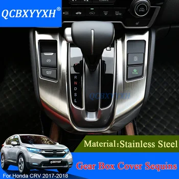 

Car Styling Gear Shift Box Sequins Cover Trim Stall Decoration strip sticker For Honda CRV CR-V 2017 2018 Internal Decoration