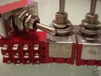

R 4PDT CENTER OFF PLATE ON OFF ON SWITCH PKG50
