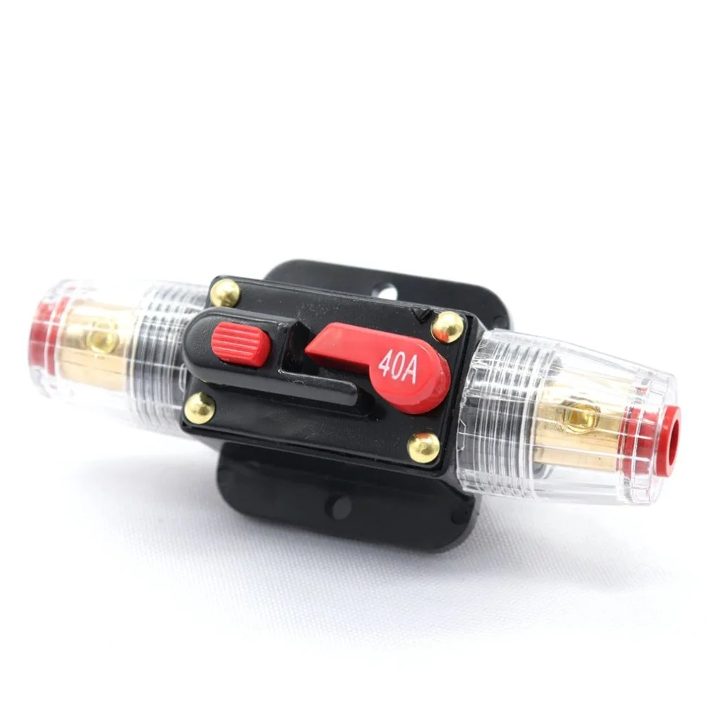 

40A/60A/80A/100A DC Auto Car Truck Boat Stereo Audio Circuit Breaker Manual Reset Fuse Inverter