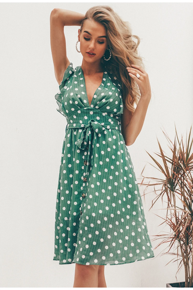 green summer dress