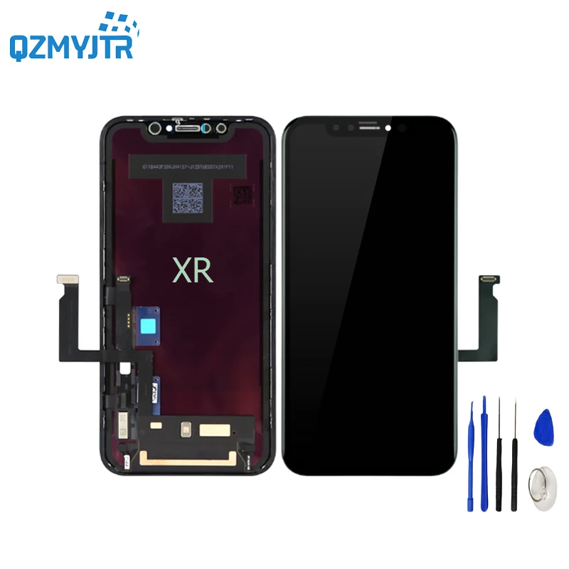 

Replacement 6.1" Full LCD Display With Touch Screen Digitizer Assembly For iphone XR Lcd OEM Black color AAA Quality Tested 100%