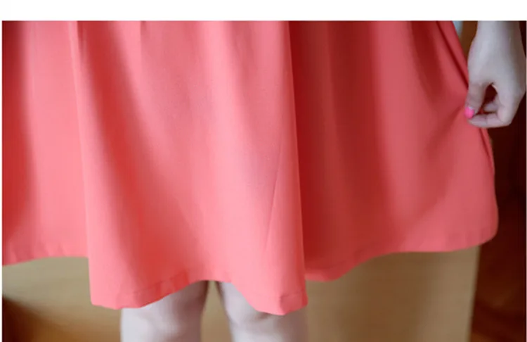 Летние будущая мама Повседневное платья короткий рукав бантом платье для беременных плиссе красное платье для беременных Для женщин