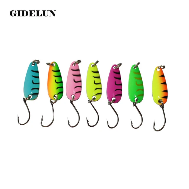 Wholesale Fishing Lures 39mm 4.5g 60pcs/lot Metal Fishing Spoon Lure Pesca Fishing  Tackle Sinking Lure Double Painted Bait - AliExpress