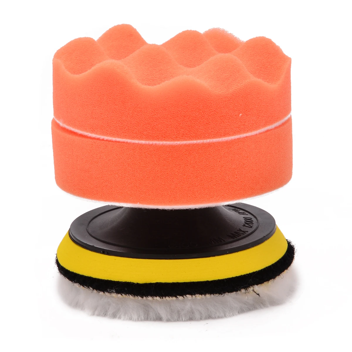 5pcs/lot 4" Sponge Polishing Pad Set Buffing Waxing Pad Drill Adapter