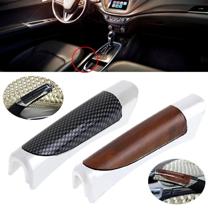 

New 1 Pc Auto Car Carbon Fiber Style Hand Brake Protective Handle Cover Decor Cover Case High Quality Car Accessories