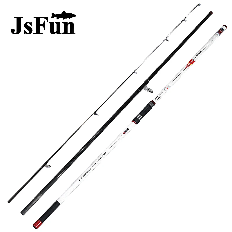 

JSFUN 4.2m Carbon Fishing Rod 3 Sections Distance Throwing Rod Telescopic Rod Reservoir Pond Ultralight Surf Rod FG169