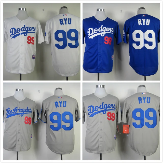 Los Angeles Dodgers #99 Hyun-Jin Ryu Manny Ramirez Jersey Cool