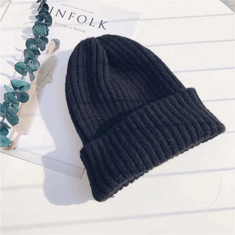 Новые зимние шапки для мужчин и женщин Skullies Beanies женские модные теплые шапки унисекс эластичные вязаные шапки высокого качества