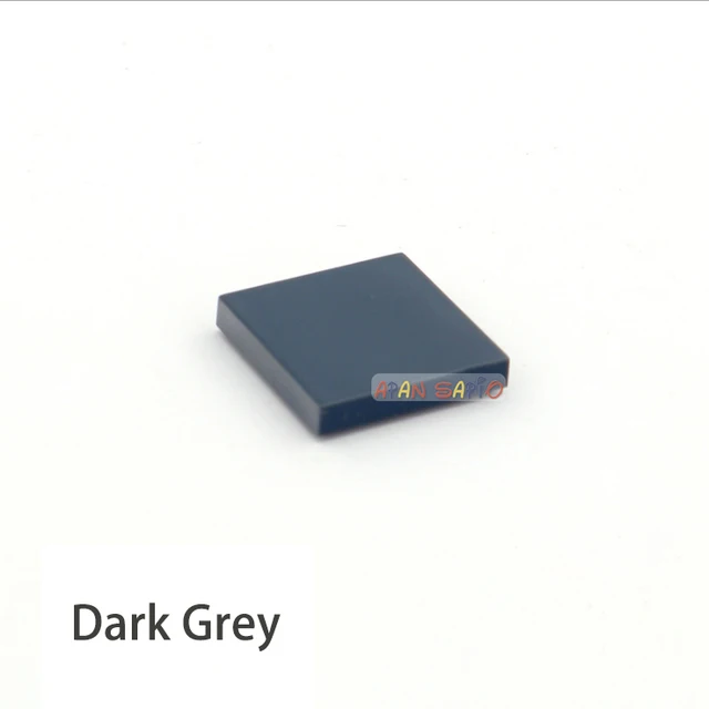 200pcs DIY Building Blocks Figure Bricks Ceramic Tile 2x2 Educational Creative Size Compatible With 3068 Toys for Children Dark Grey 200pcs