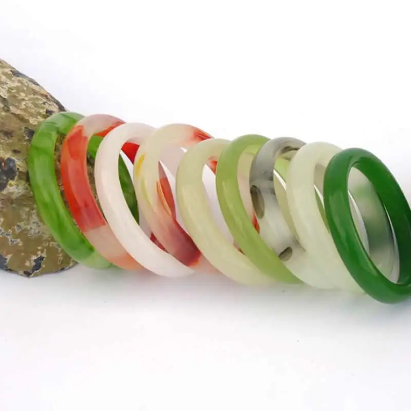 

10pcs Wholesale 100% Natural Chinese Jadeite Bangle Women Smooth Bangle