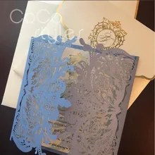 Cocostyles на заказ элегантная лазерная обработка набор карт с Золотая фольга печать для фантазийных свадебных приглашений