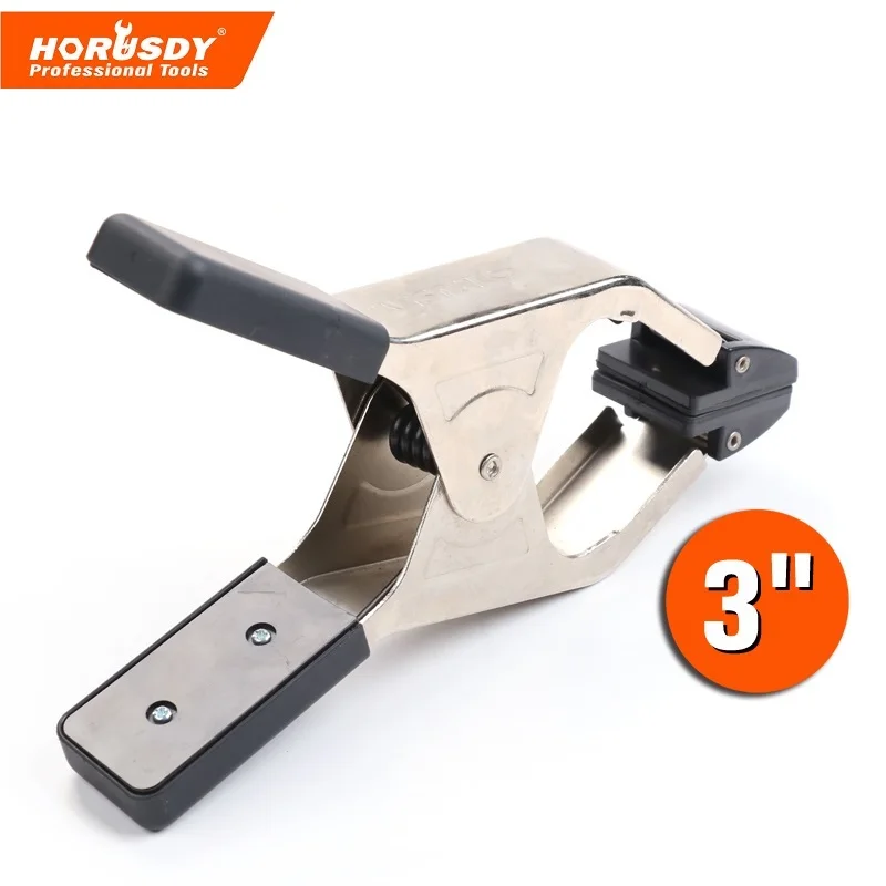 

HORUSDY 250mm Long Steel Spring Clamps Flexible Strong A Type Extra Large Clip Nylon Wood Carpenter Spring Clamps Tool 3''