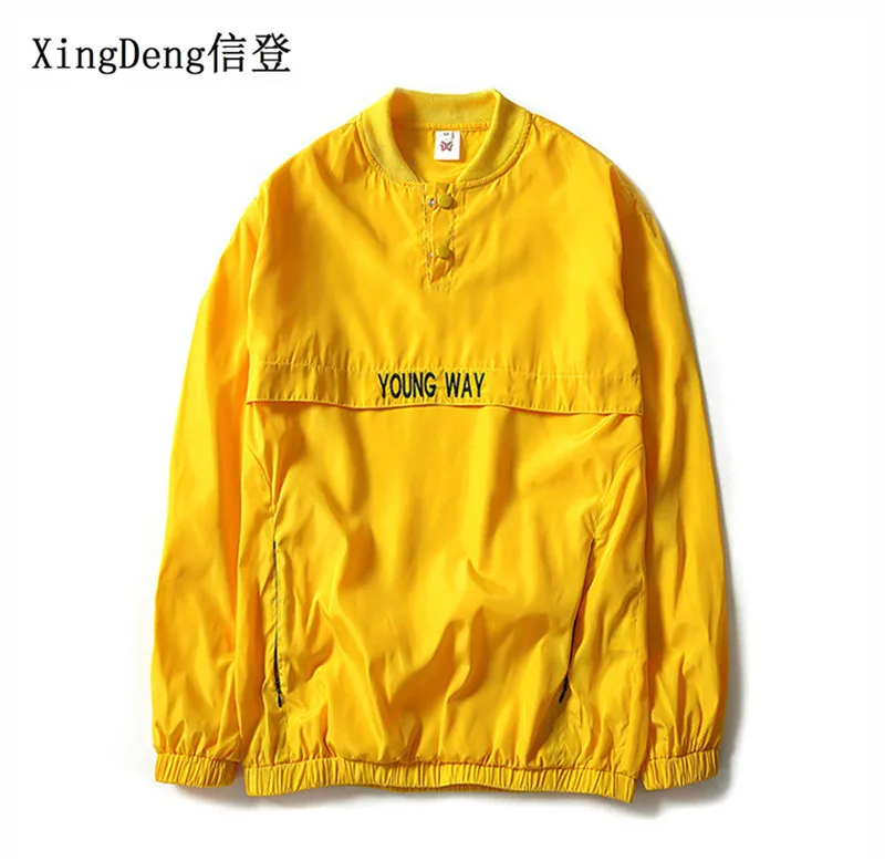 XingDeng модная ветровка, куртка-бомбер для мужчин, брендовая, новая, светоотражающая куртка, большой размер 4XL, chaqueta hombre - Цвет: Цвет: желтый