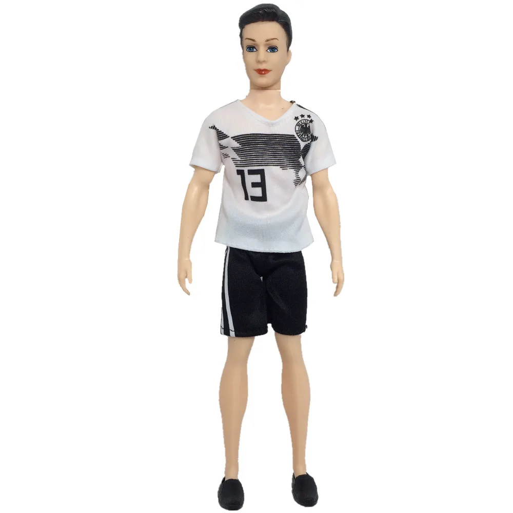 

NK New Doll Clothe Football Suit Sport World Cup Male Footballer Ken Doll Clothes Doll Accessories For Barbie Ken Doll