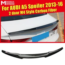 M4 Styling Carbon Fiber Auto Racing Rear trunk Wing Lip Spoiler For Audi A5 A5Q Coupe 2-doors Tail Trunk Lid Boot Lip Wing 13-16 M4 Styling Carbon Fiber Auto Racing Rear trunk Wing Lip Spoiler For Audi A5 A5Q Coupe 2-doors Tail Trunk Lid Boot Lip Wing 13-16