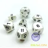 Bescon RPG Metal Dice Set of 7 Matt Pearl Silver Effect Solid Metal Polyhedral RPG Role Playing Game Dice 7pcs Set 1