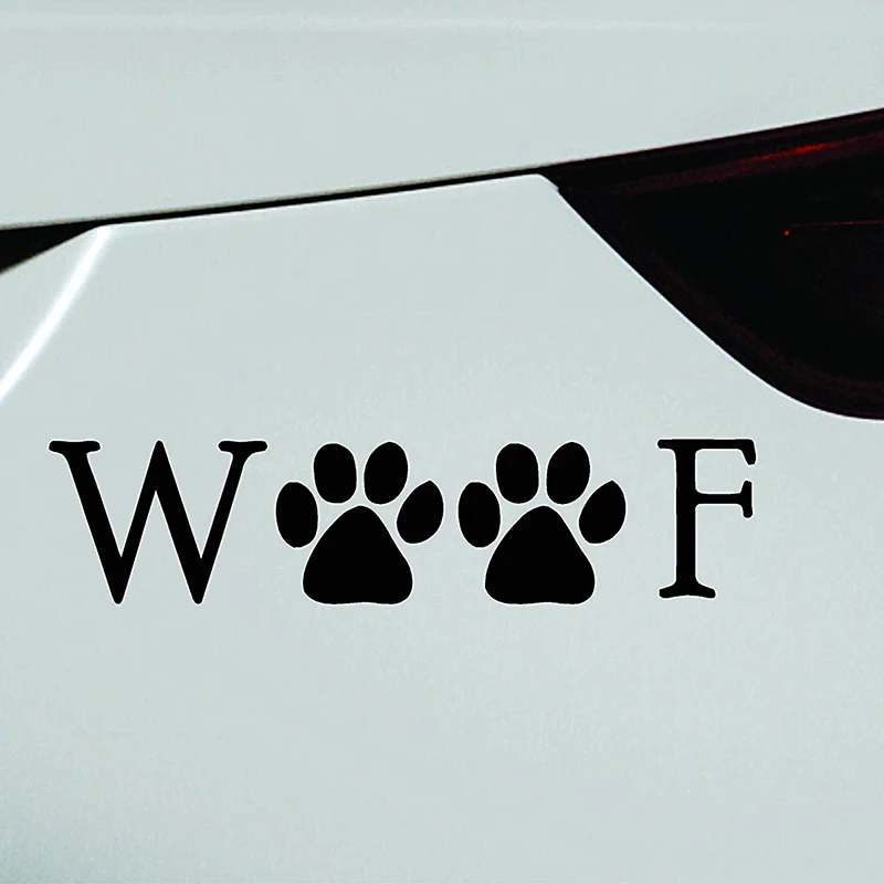 Woof Text Paw Prints Dog Symbol Decal Funny Car Truck Sticker Window Cute And Interesting Fashion Sticker Decals Woof Text Paw Prints Dog Symbol Decal Funny Car Truck Sticker Window Cute And Interesting Fashion Sticker Decals