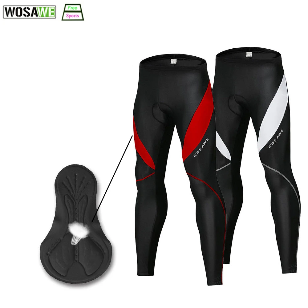 FDX Mens Pro Bib Tights Winter Thermal 3D Gel Padded Bicycle Leggings Long Pants 