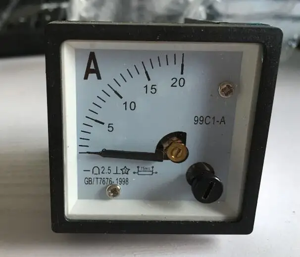 

99C1 DC0-20A Analog Panel ammeter pointer type current meter 48*48mm