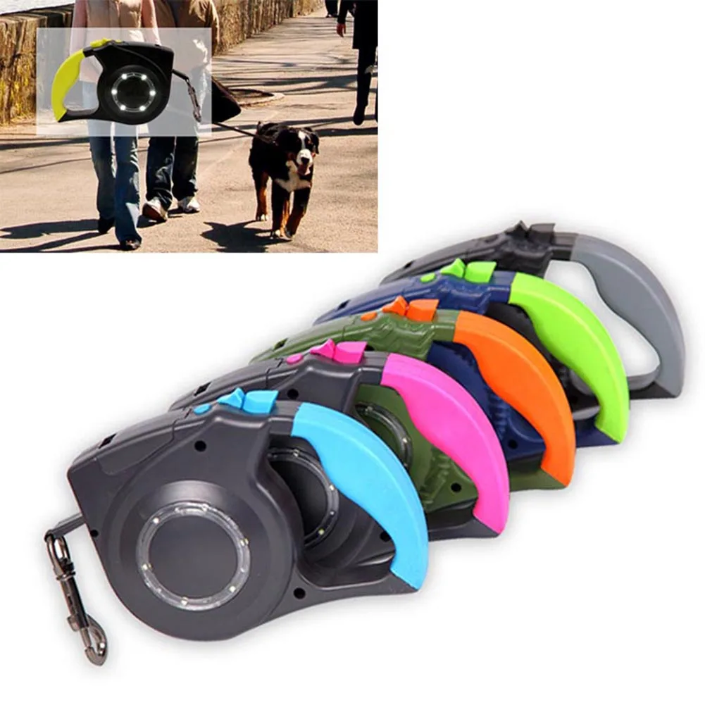 Buy Retractable Dog Leash LED Light Reflective Night
