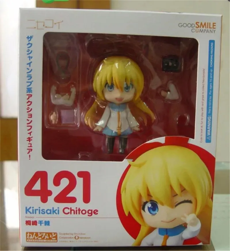 Super Kawaii Anime Figuras Toys Nisekoi Kirisaki Chitoge Nendoroid Figures Model Toys Dolls Gift for Kids Children 10cm  (5)