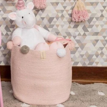 

Cotton Woven Clothes Storage Basket Kid Toys Case Baskets For Washing Dirty Clothing Organizer Home Accessories