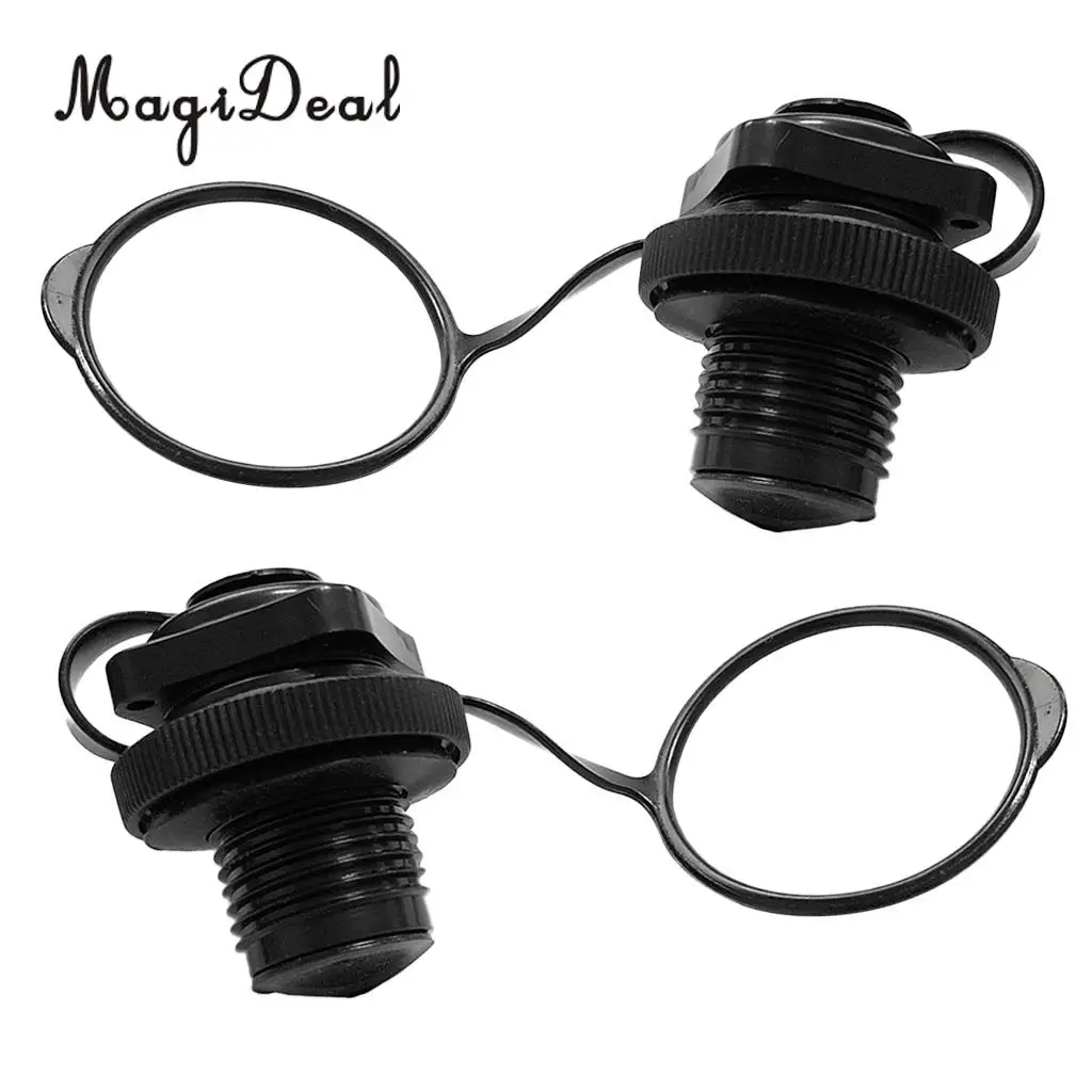 1 Pair Inflatable Airlock Spiral Air Valve Plugs Replacement Screw Type for Kayak Boat Canoe Pool Raft Airbed Dinghy