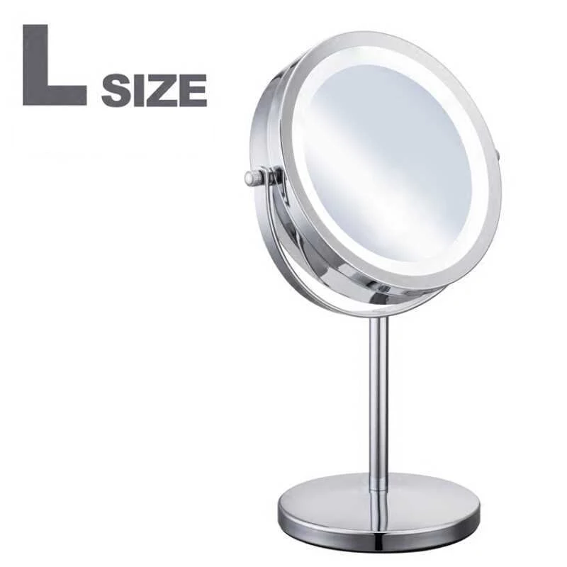 

Modern simple 7 inch LED makeup mirror table Vanity lights two-sided mirror high-definition magnification 10 times battery style