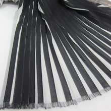2 метра 150 см 5" Широкая черно-белая плиссированная шифоновая ткань с оборками однотонные платья материалы одежды LX93