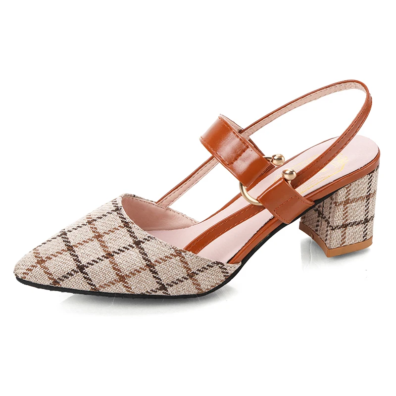 

HEE GRAND Women Lace Up Fashion 2019 New Spring Ladies Casual Sandals Woman High Heels Shoes Plus Size 35-43 XWZ5575