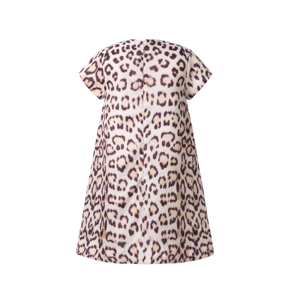 2019 New Kids Dresses For Girls Leopard Starfish A-line Cotton Top Fashion Toddler Summer Girl Clothing For Party 2-8 Year Child (3)