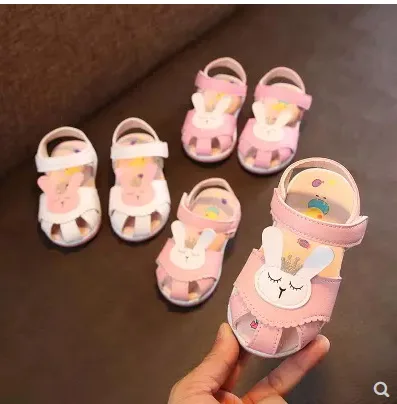 

Summer NEW Girls Sandals Princess Cartoon Soft Bottom Beach Sandals Baby Sport Shoes KidsToddlers Shoes Rabbit Child Shoes