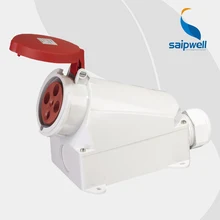 63A 400 V 4 P(3 P+ E) мужского типа водонепроницаемый Электрический разъем для промышленности настенный брызг IP44 RU/IEC 60309-2 типа SP1141