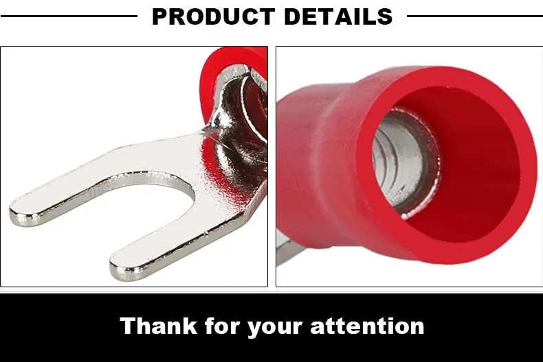isolado garfo crimp terminal conector para 0.5-1.5mm2