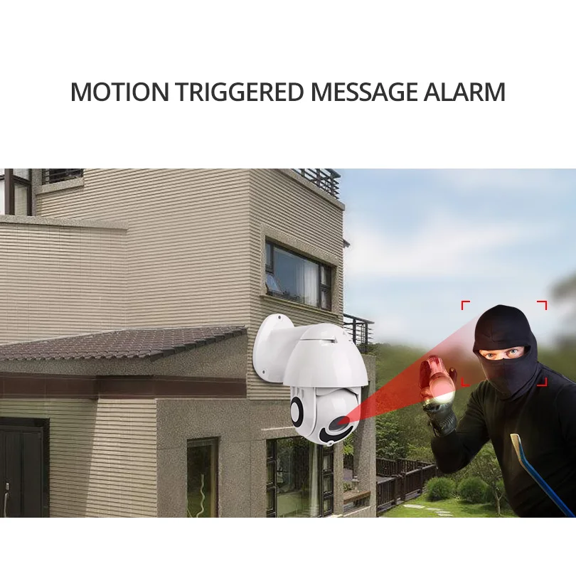  Wetrans PTZ IP Camera Outdoor POE Onvif 1080P HD 4X Zoom 2.5