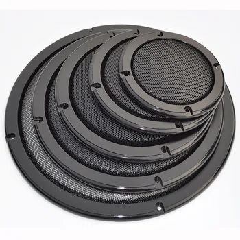 

For 2"/4"/5"/6.5"/8"/10" inch Car Audio Speaker Conversion Net Cover Decorative Circle Metal Mesh Grille #Black