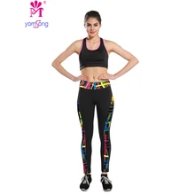 Yomsong 2017 New Fashion Leggings Women Workout Leggins Fitness Leggings Stretch Pants Female Digital Print slim 372