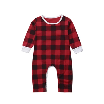 

Xmas Baby Boys Girls Santa Romper Kids Christmas Plaids Long Sleeve Romper Cotton Autumn Jumpsuit Boy Girl Outfits Clothes 0-24M
