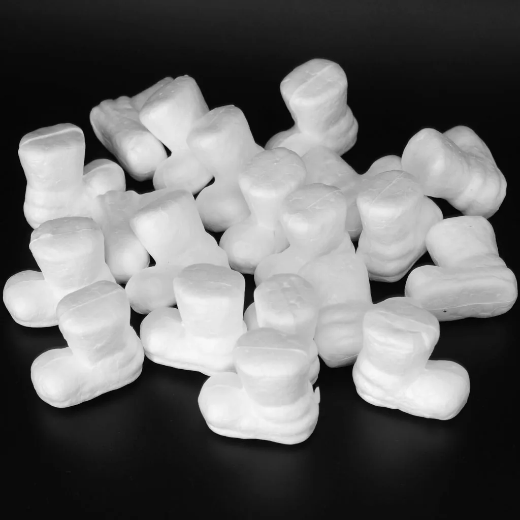 10Pcs DIY Polystyrene Christmas Decoration Foam Crafts Baubles Pendants Snowman/Horn Christmas Tree Ornaments Xmas Wedding Party
