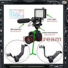 10.5 см Трехместный обуви v-образный кронштейн V-Форма шириной 3 горячие Холодный башмак Кронштейн для вспышки Speedlite микрофон свет ps135
