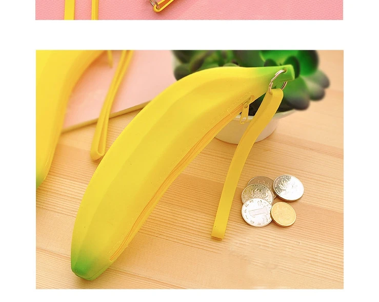 Новая мода силиконовый кошелек банан пенал Чехол милый kawaii сумка Детский кошелек холщовый Кошелек для монет кошелек для девочек