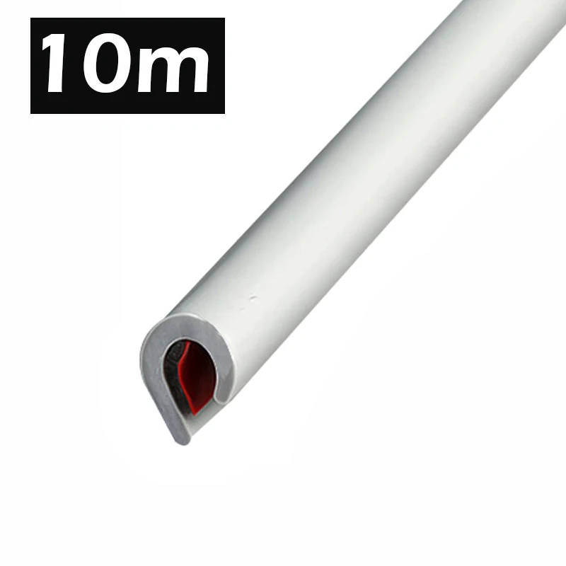 Universal Car Door Edge Rubber Scratch Protector 5M 10M Moulding Strip Protection Strips Sealing Anti-rub DIY Car-styling - Цвет: Grey 10m