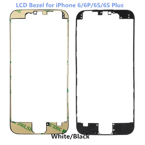

1PC New LCD Digitizer Touch Screen Front Frame Middle Bezel Holder Bracket for iPhone 6 6S Plus White/Black with 3M Adhesive