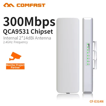 

COMFAST Wireless Bridge 2-5KM Without Obstacles Transport 300Mbps 2.4G Built In Watchdog Wifi Extend For Monitoring CF-E314N