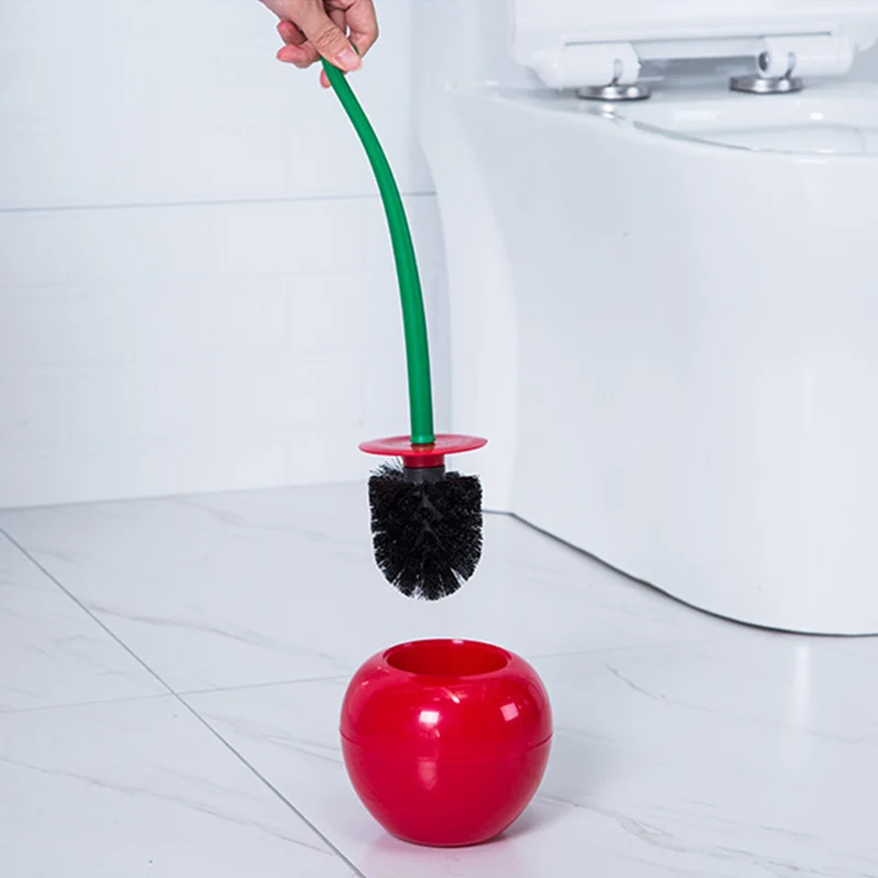 UNTIOR пластиковая щетка для туалета в форме вишни, набор кистей и держателей для унитаза Mooie Cherry Vorm, насадка для туалетной щетки 2 шт - Цвет: Красный