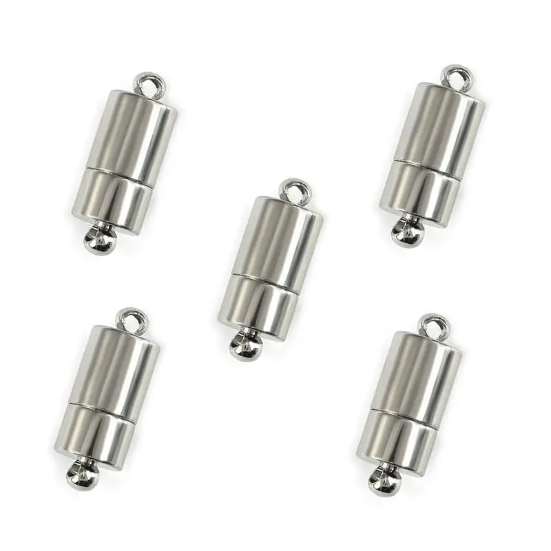 

5pcs/Lot Cylinder Magnetic Clasps For Bracelet Hooks Magnet Buckle Connectors Claps DIY Jewelry Making Findings Craft 19mm*7mm