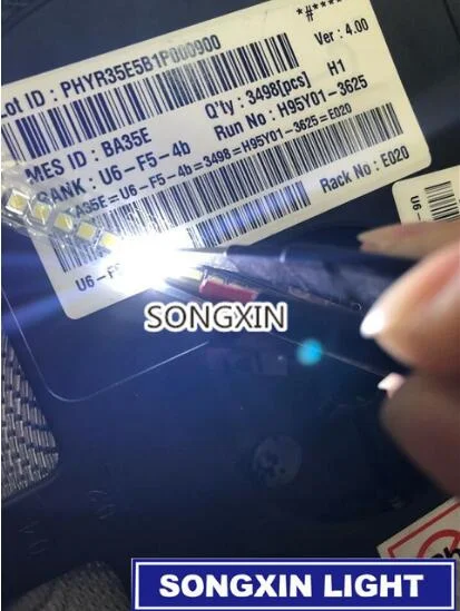 Оригинальные светодиодные бусины 3528 2835 SMD 500 шт./лот 1 Вт 100 лм холодный белый цвет