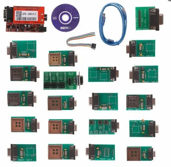 New UPA-USB UPAUSB UPA USB Programmer With Full Adaptors V1.3 ECU Chip Tunning OBD2 Diagnostic Tool By DHL Free Shipping 2017 free shipping upa usb programmer v1 3 upa usb full adapters upa chip tuning tool ecu programmer serial programmer by dhl