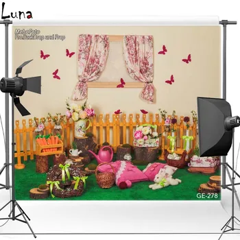 

MEHOFOTO Happy Easter Vinyl Photography Background For Newborn Doll Indoor New Fabric Flannel Backdrop For photo studio 278